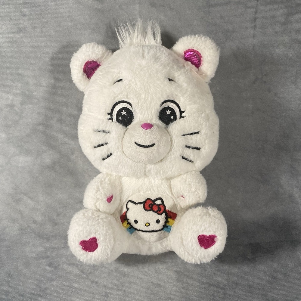 Sanrio x Care Bears Hello Kitty as Cheer Bear 10" Plush Stuffed Animal